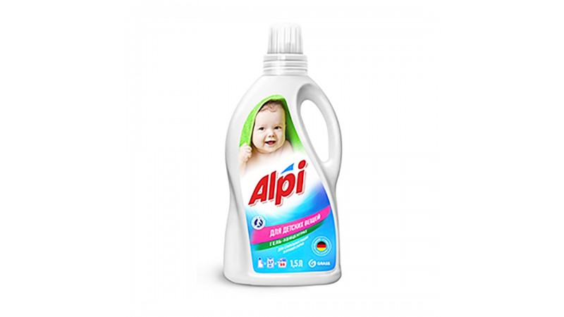 alpi гель-концентрат для стирки детских вещей 1,5л grass