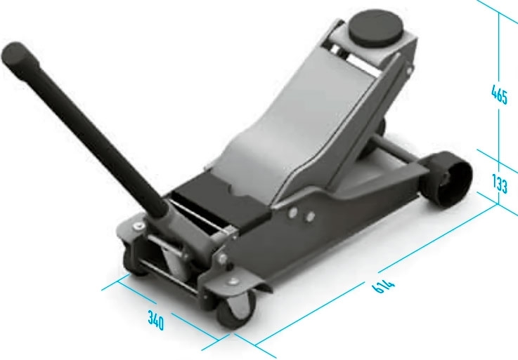 Домкрат подкатной усиленный 3 т.