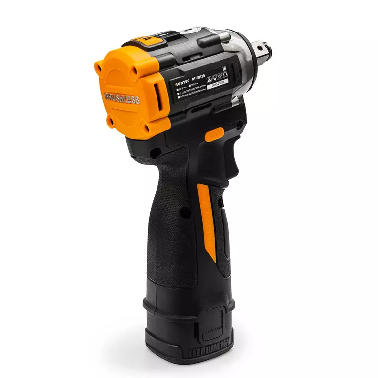 Гайковерт ударный аккумуляторный PRO 1/2", 16В, 2*2Ач, 180Нм