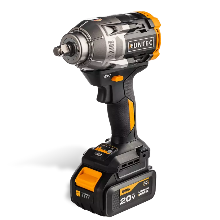Гайковерт ударный аккумуляторный PRO 1/2", 20В, 2*4Ач, 1100Нм