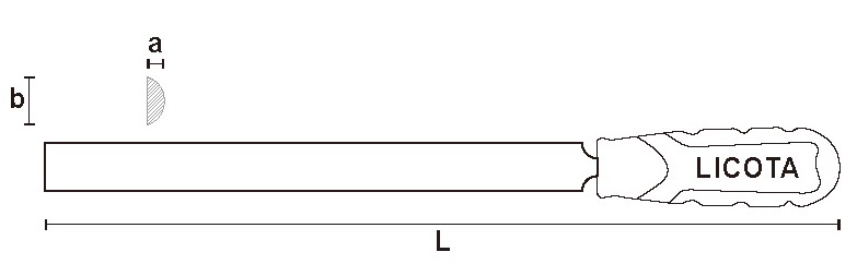 Напильник полукруглый личной с рукояткой, 250 мм