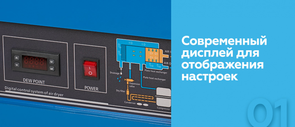 Осушитель воздуха до 16 бар, 1200 л/мин, 220 В