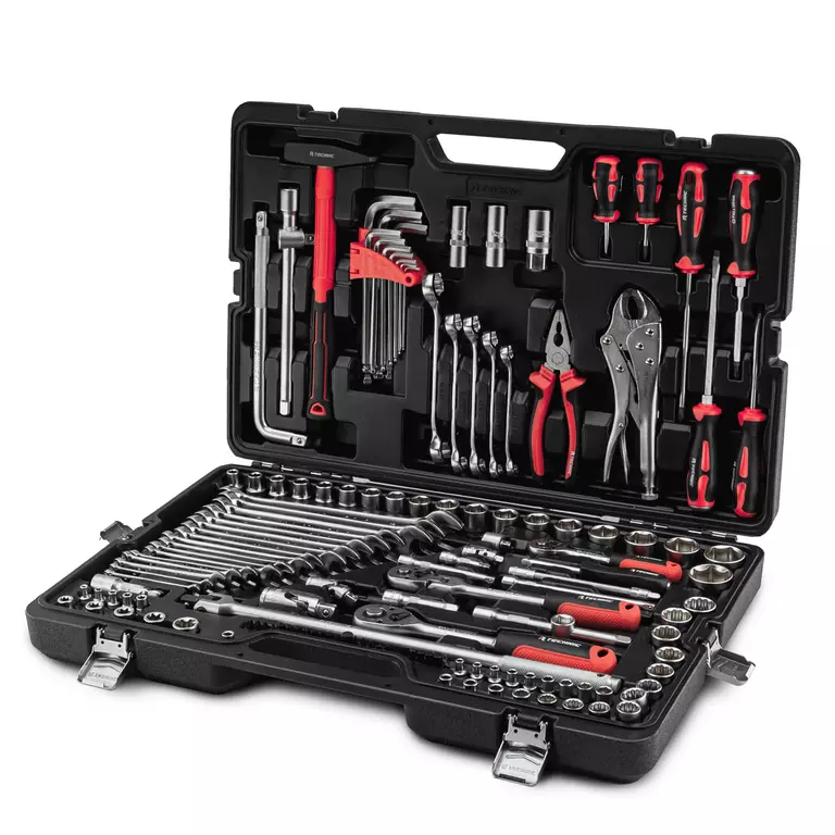 Набор ручных инструментов TECHNIC 142 предмета 1/2", 3/8", 1/4"