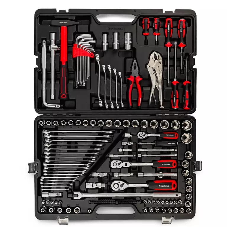 Набор ручных инструментов TECHNIC 142 предмета 1/2", 3/8", 1/4"