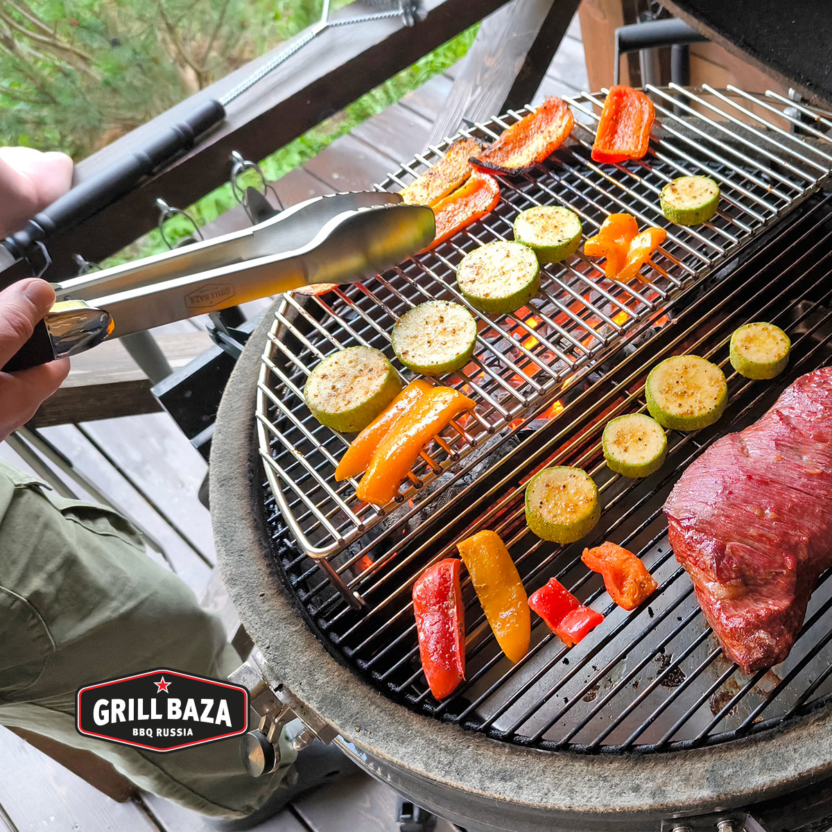 Щипцы для гриля Premium Grillbaza, нерж
