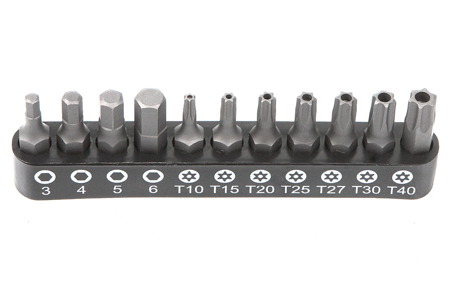 Набор бит 1/4" 25 мм на держателе TORX c отв., HEX