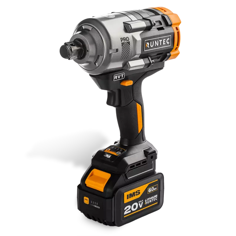 Гайковерт ударный аккумуляторный RUNTEC PRO 3/4", 20В, 2*6Ач, 1600Нм
