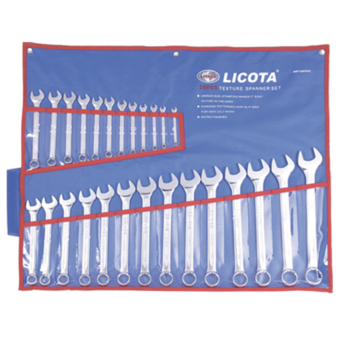 Набор ключей комбинированных текстурных 26пр. 6-32мм