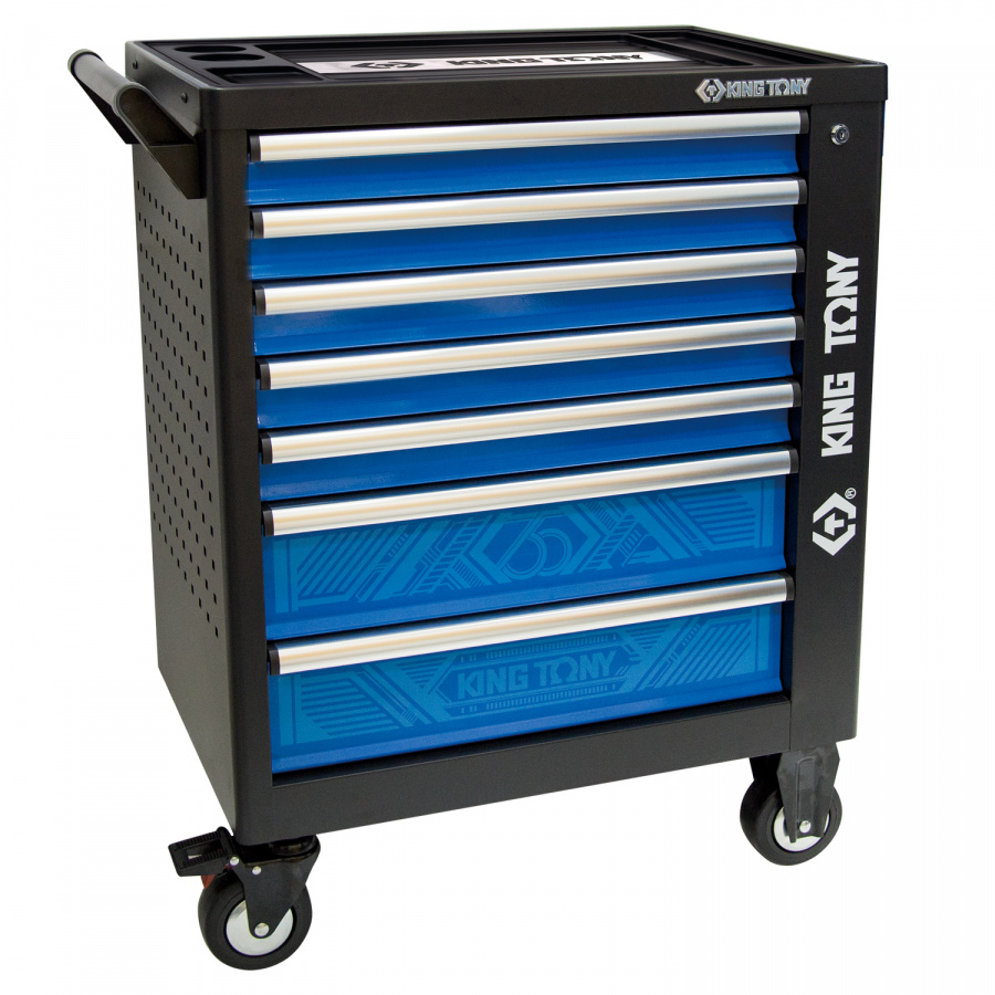 Тележка инструментальная "35 TH ANNIVERSARY", 7 ящиков, черная, в комплекте сувенир грузовик