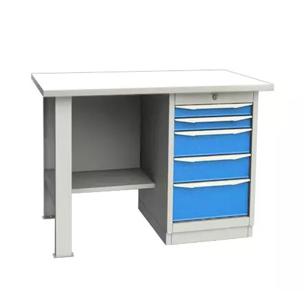 Верстак однотумбовый с 5 ящиками с оцинкованной столешницей 1200 мм