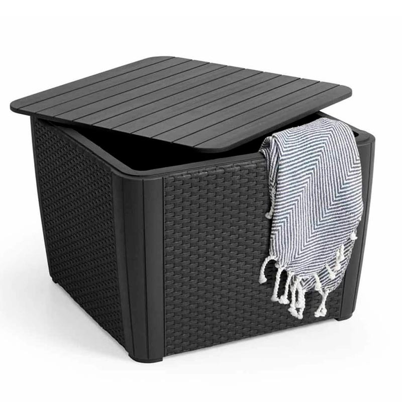 Стол-сундук LUZON PLUS FLAT WICKER GRAPHITE 115 L