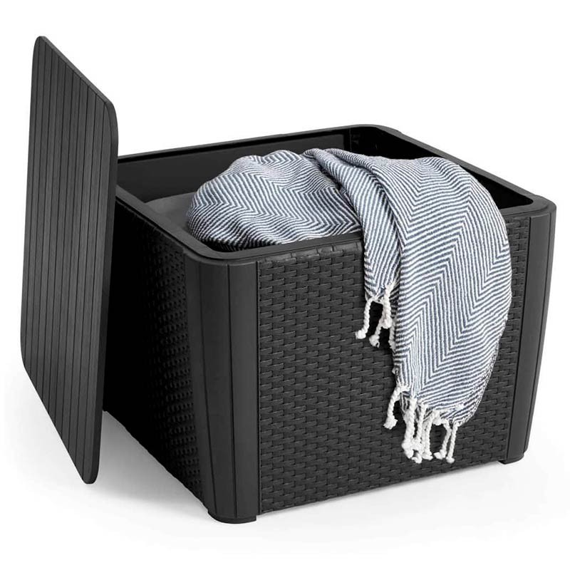 Стол-сундук LUZON PLUS FLAT WICKER GRAPHITE 115 L