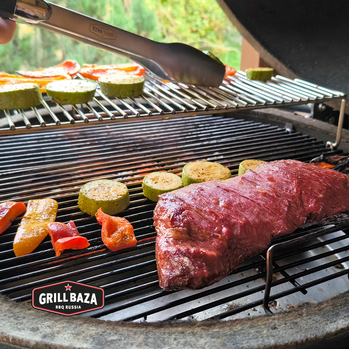 Щипцы для гриля Premium Grillbaza, нерж