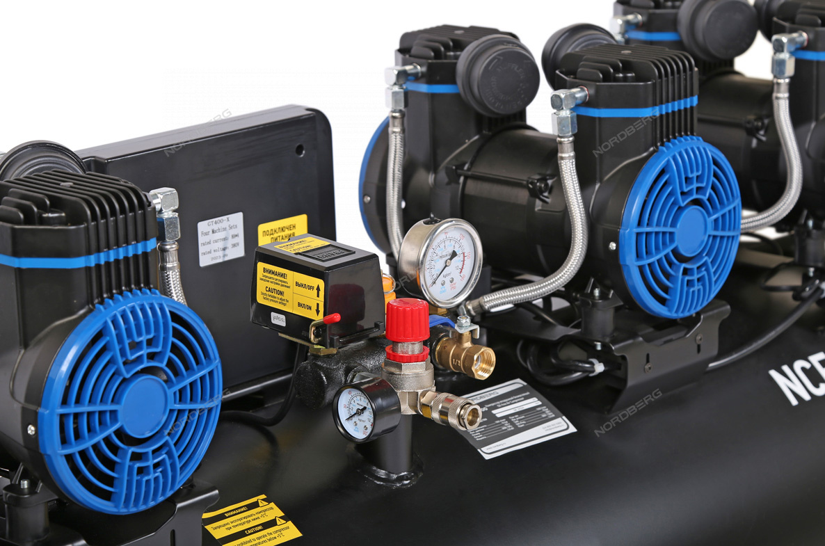 Компрессор безмасляный 380 В, ресивер 200 л, 1000 л/мин