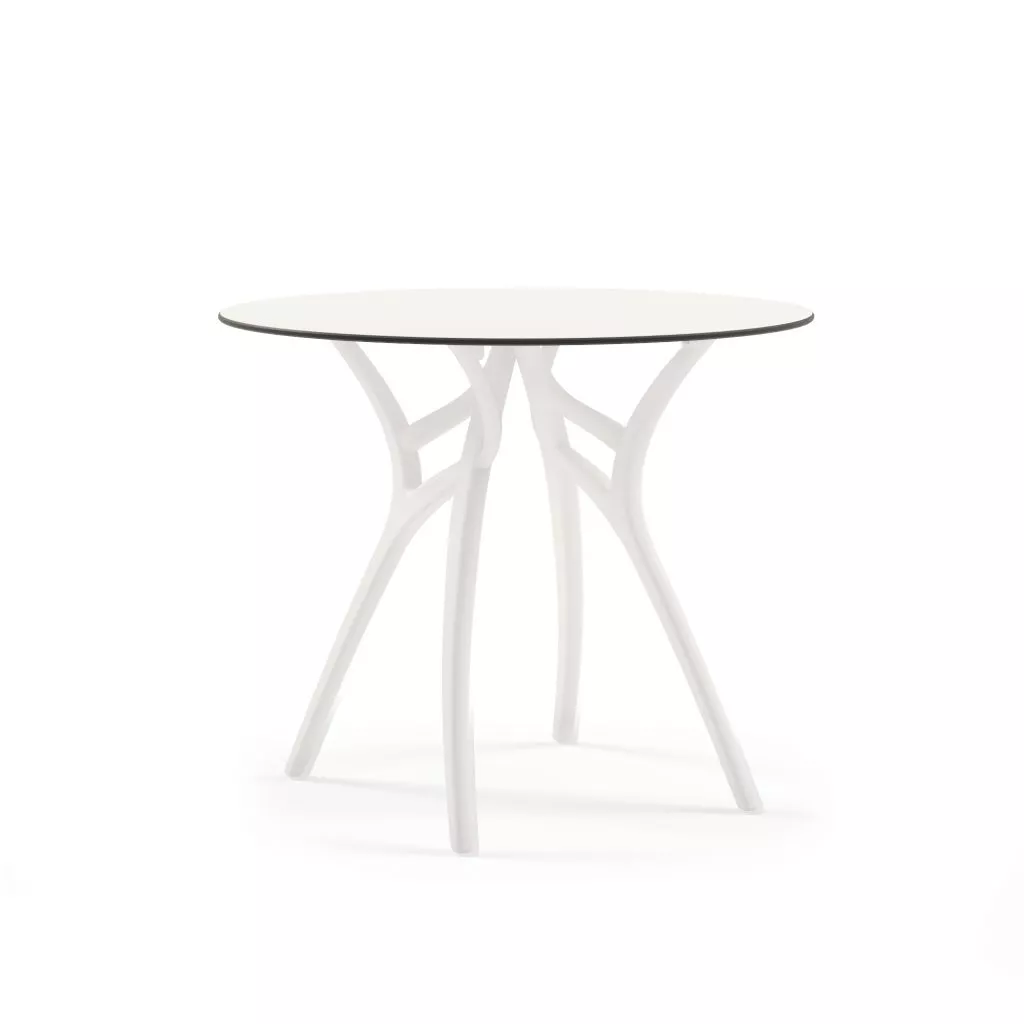 Круглый стол Ivy-L, Слоновая кость Белая ножка Ø90 cm