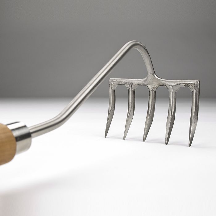 Грабли садовые малые Sneeboer, нержавеющая сталь, ручка из вишни