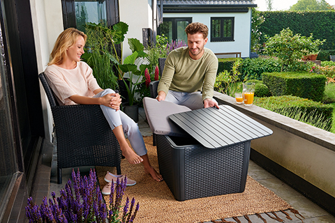 Стол-сундук Лузон Плюс (Luzon Plus Flat Wicker), графит 17208454