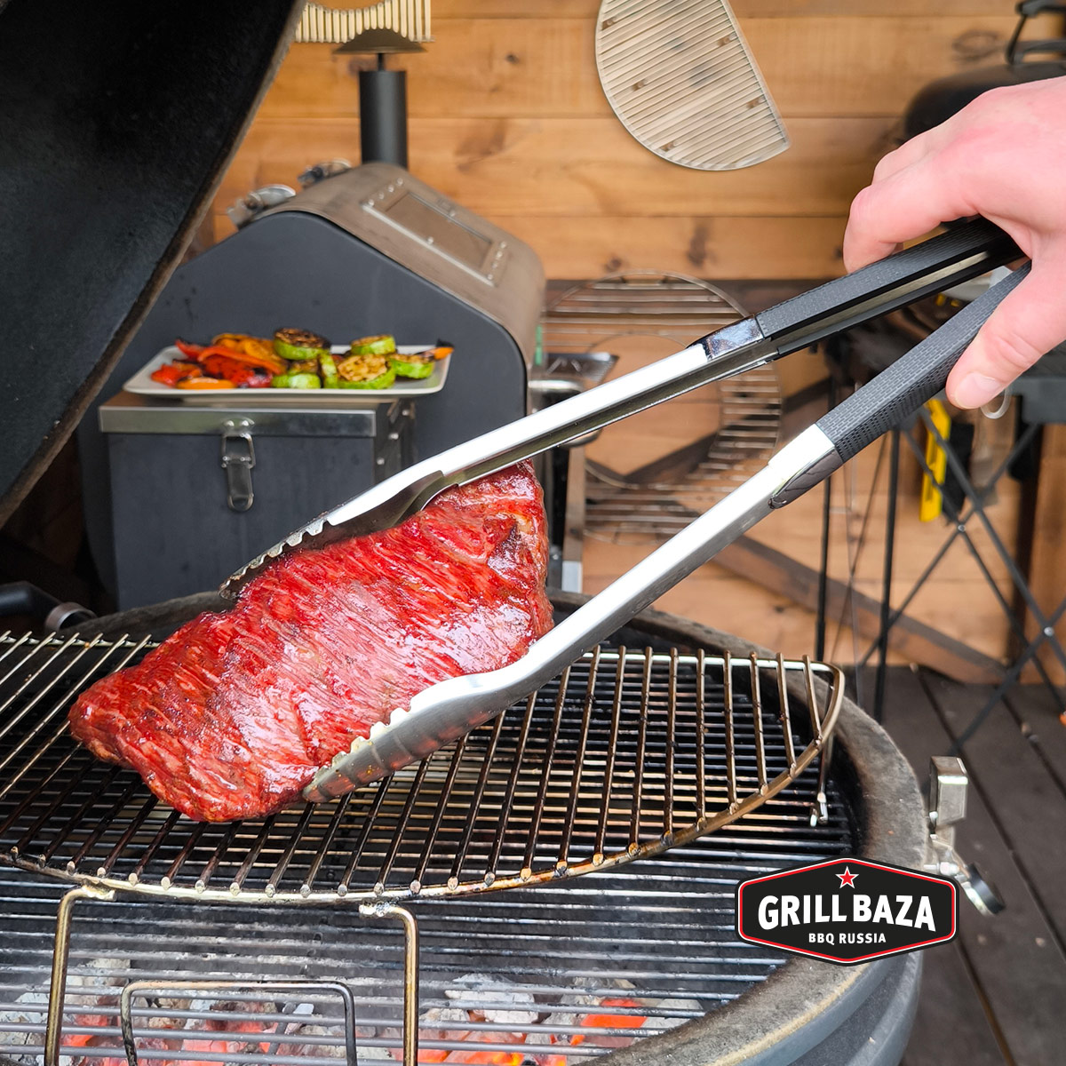 Щипцы для гриля Premium Grillbaza, нерж