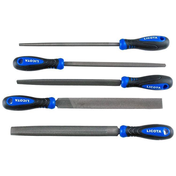 Набор напильников 200 мм с пластиковой рукояткой