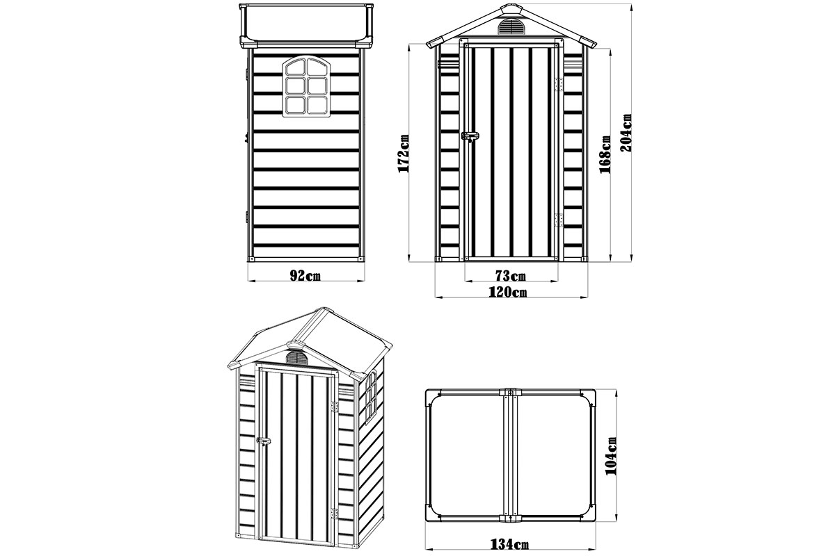 Сарай пластиковый Black Fox Modernist A 1,1м2
