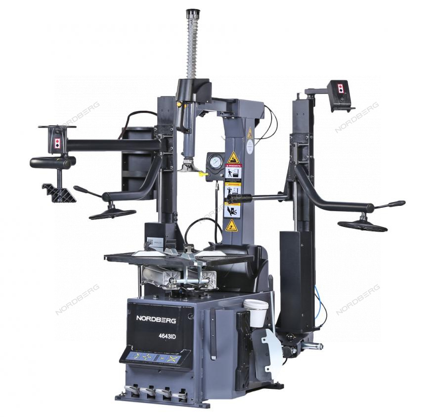 Станок шиномонтажный автомат, инверторный, стол с накладками, 220 В, серый