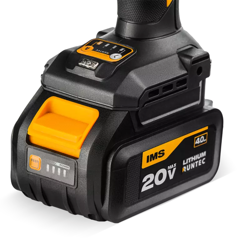 Гайковерт ударный аккумуляторный PRO 1/2", 20В, 2*4Ач, 750Нм