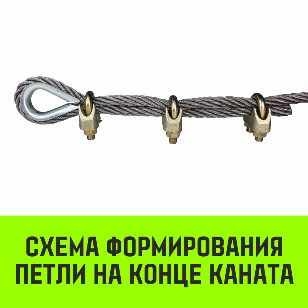 Зажим оцинк. канатный DIN 1142