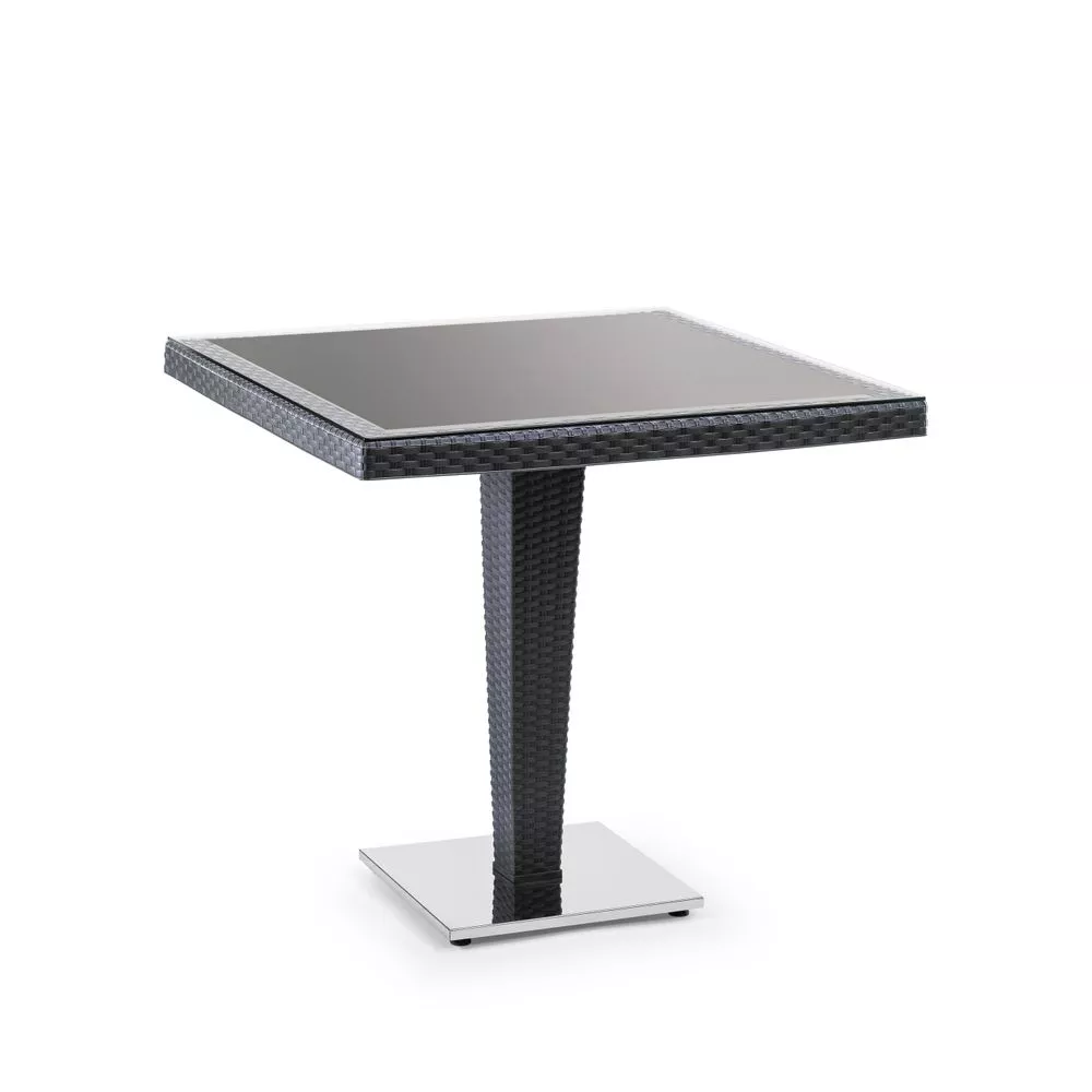 Стол Antares 80×80 со стеклянным верхом (Anthracite)