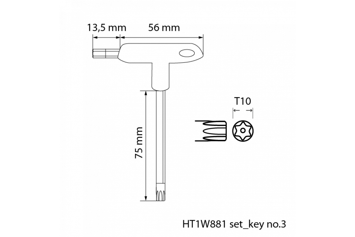 Набор Ключей  torx security типа "Т", 10 шт