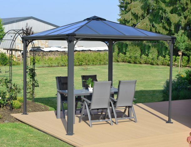 Открытая беседка GAZEBO PALERMO 3000 (серый) 