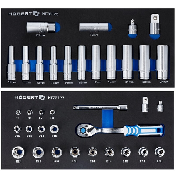 Инструментальная тележка 6 полок c набором инструмента 214 предметов