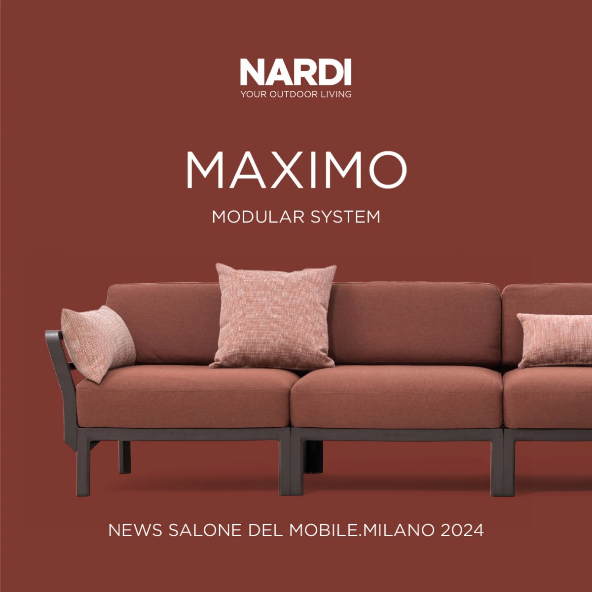 Диван пластиковый с подушками Maximo 5