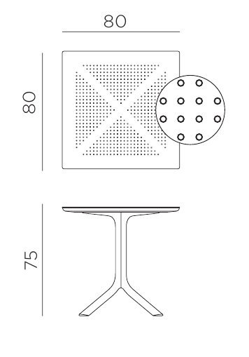 Комплект пластиковой мебели Clip 80 Darsena
