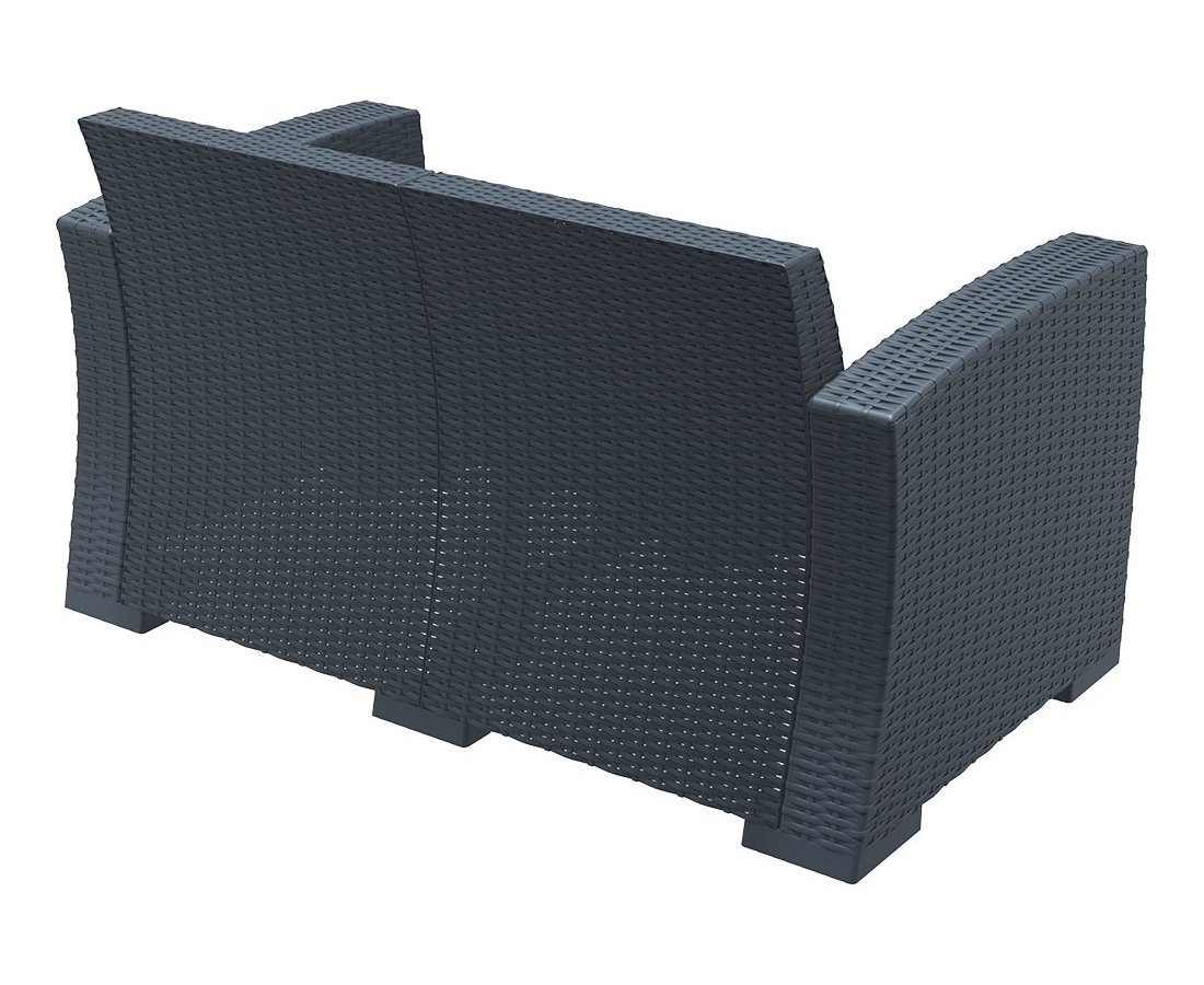 Диван пластиковый плетеный двухместный с подушками Monaco Lounge