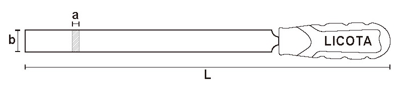 Напильник плоский бархатный с рукояткой, 200 мм