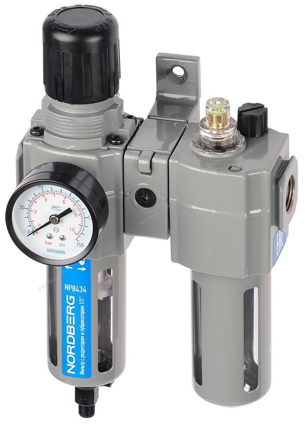 ФИЛЬТР воздушный с редуктором и лубрикатором PRO, 1/2"