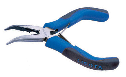 Длинногубцы загнутые мини 130 мм