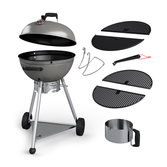 Гриль угольный Teriberka 57 Slow 'N Sear Platinum Grey Premium