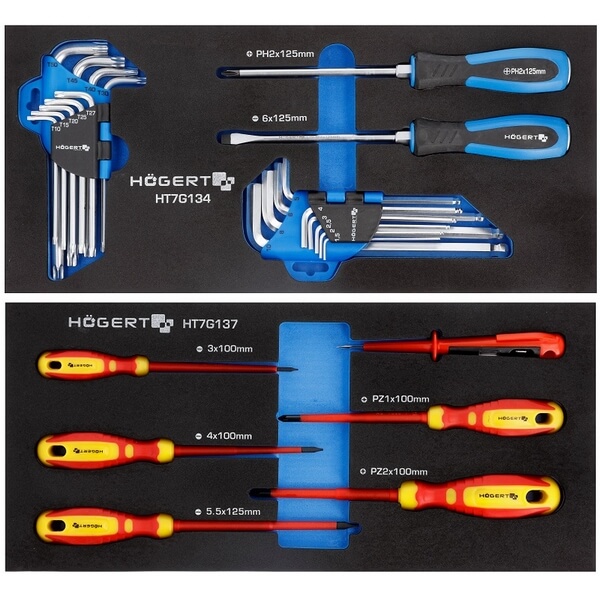 Инструментальная тележка 6 полок c набором инструмента 214 предметов