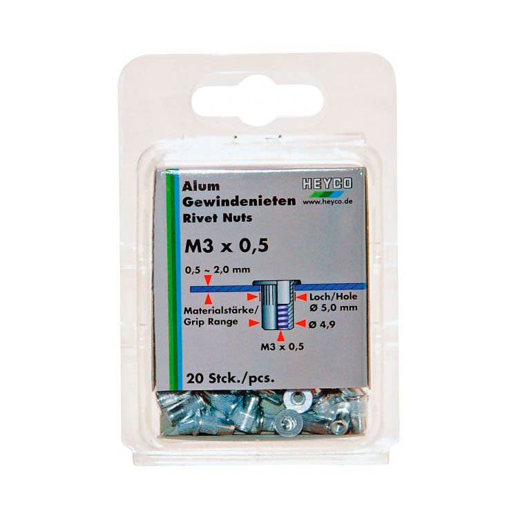 Набор с заклёпочником для резьбовых заклепок в блистерной упаковке