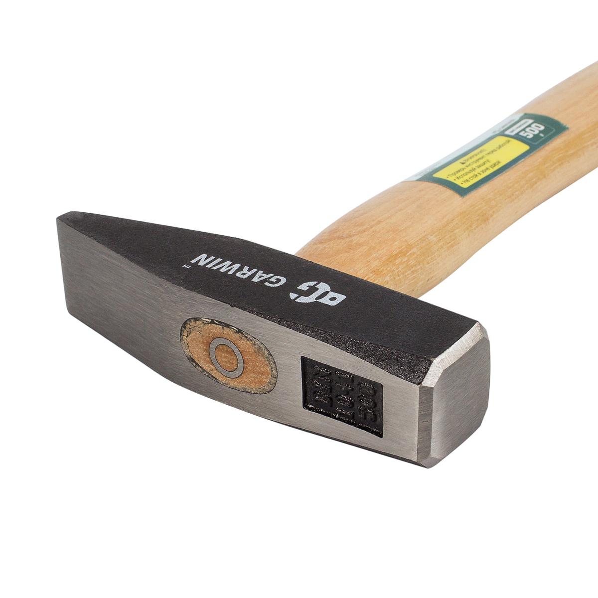 молоток слесарный garwin industrial с рукояткой из дерева гикори, 500 г