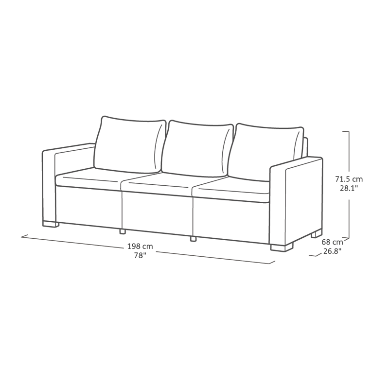 Диван трехместный CALIFORNIA 3 SOFA