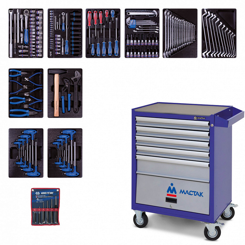 Тележка с набором инструментов 173 предмета