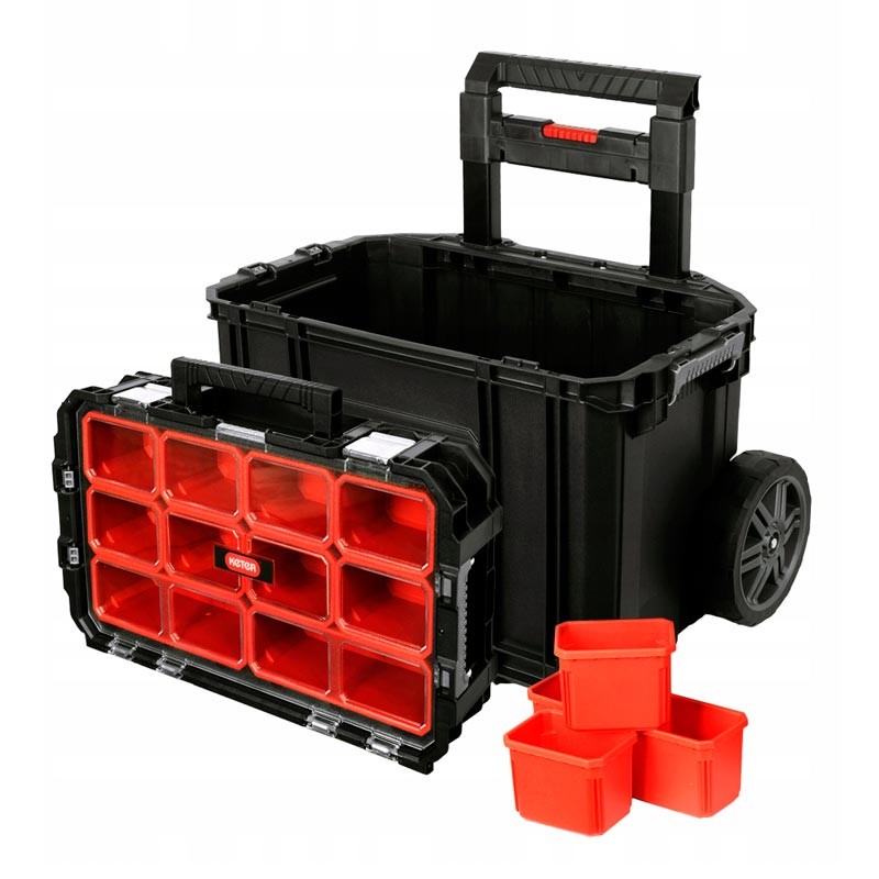 Набор из двух ящиков для инструментов на колёсах Connect Cart + Organizer