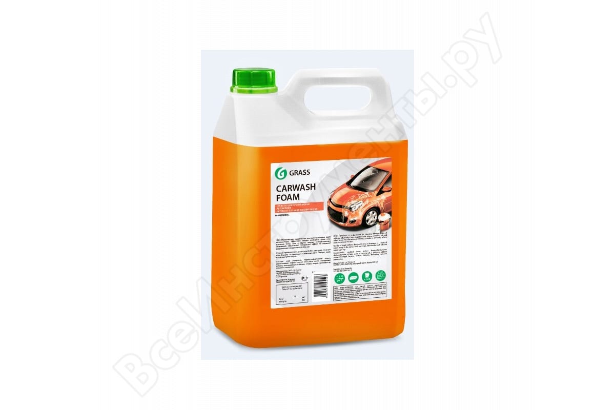 Автошампунь для ручной мойки "Carwash Foam" 5 кг GRASS