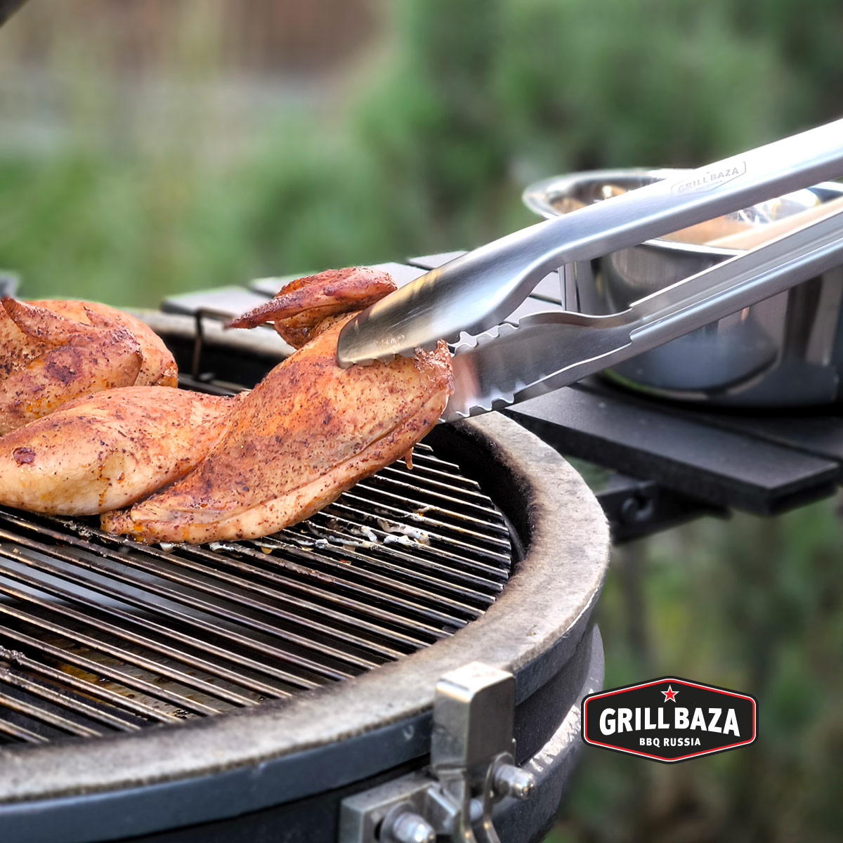Щипцы для гриля Premium Grillbaza, нерж