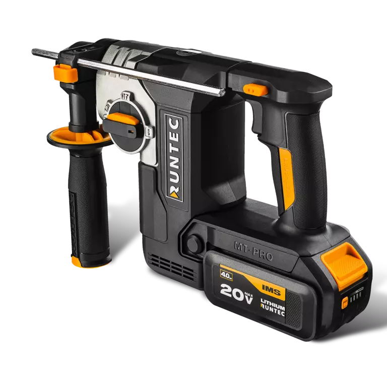 Перфоратор аккумуляторный RUNTEC PRO 2.3Дж, 20В, 2*4Ач, 750Вт