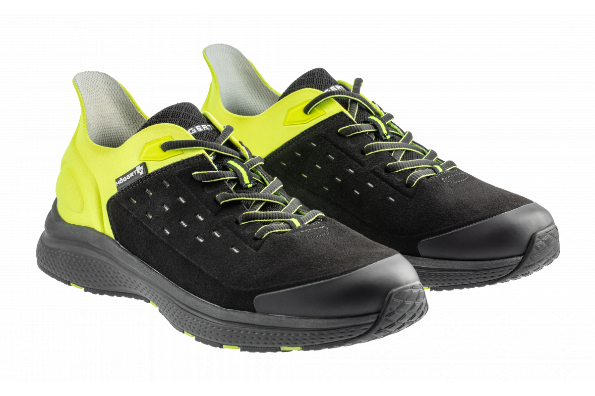 SAUTEN Полуботинки рабочие O1 FO SR черные/желтые