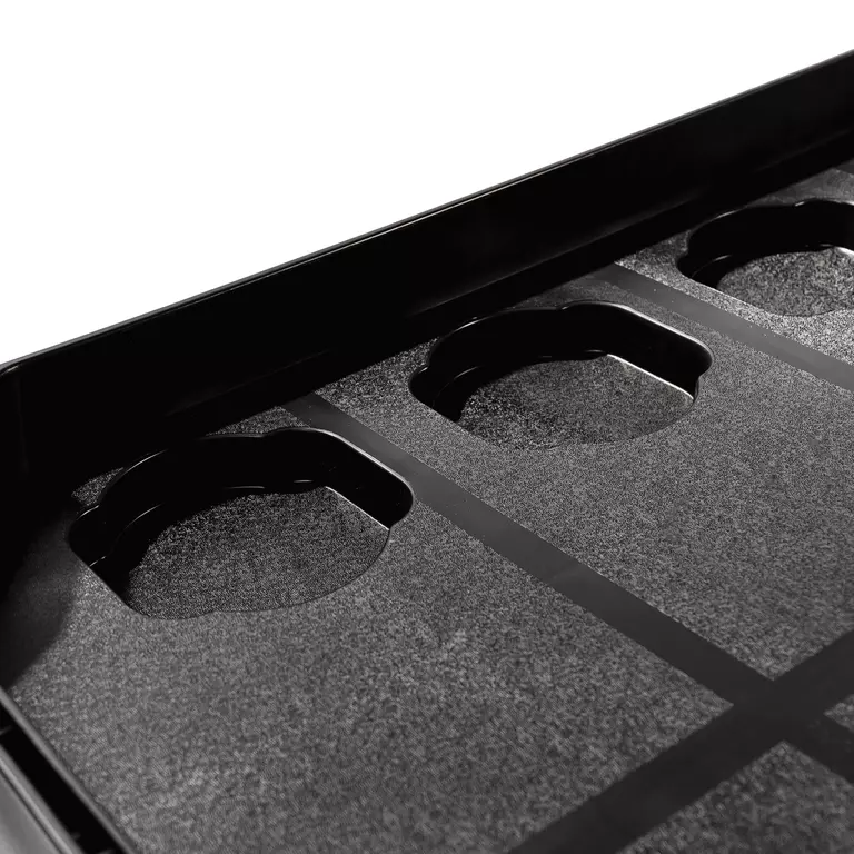 Тележка с тремя открытыми полками, черная