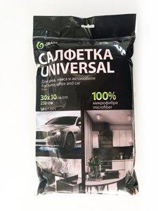 Салфетка микрофибра 250 г/м 30*30 (10шт) GRASS
